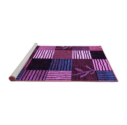 Sideview of Machine Washable Abstract Purple Modern Area Rugs, wshabs4220pur