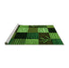 Sideview of Machine Washable Abstract Green Modern Area Rugs, wshabs4220grn