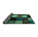 Sideview of Abstract Turquoise Modern Rug, abs4220turq