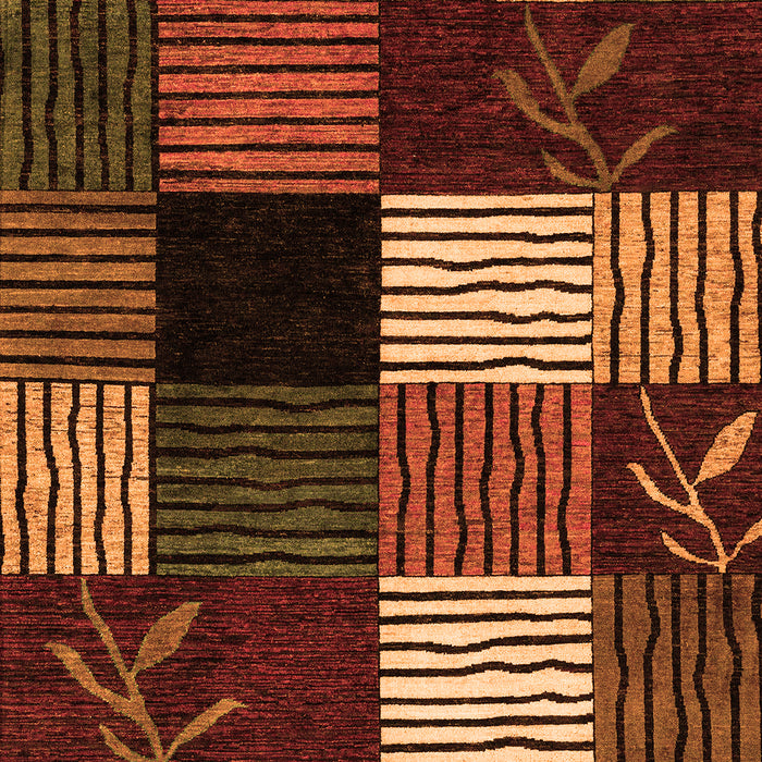 Machine Washable Abstract Orange Modern Area Rugs, wshabs4220org