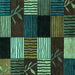 Square Abstract Turquoise Modern Rug, abs4220turq