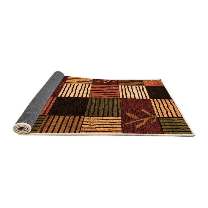Sideview of Abstract Orange Modern Rug, abs4220org