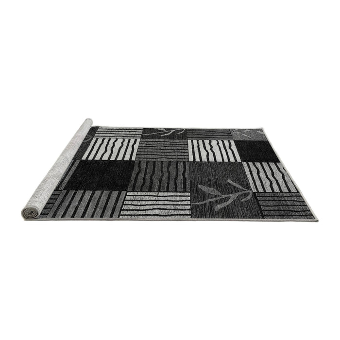 Sideview of Machine Washable Abstract Gray Modern Rug, wshabs4220gry