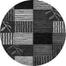 Round Abstract Gray Modern Rug, abs4220gry