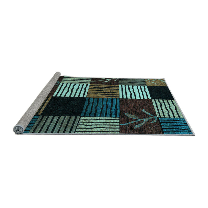 Sideview of Machine Washable Abstract Light Blue Modern Rug, wshabs4220lblu