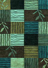 Abstract Turquoise Modern Rug, abs4220turq