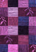 Machine Washable Abstract Purple Modern Area Rugs, wshabs4220pur