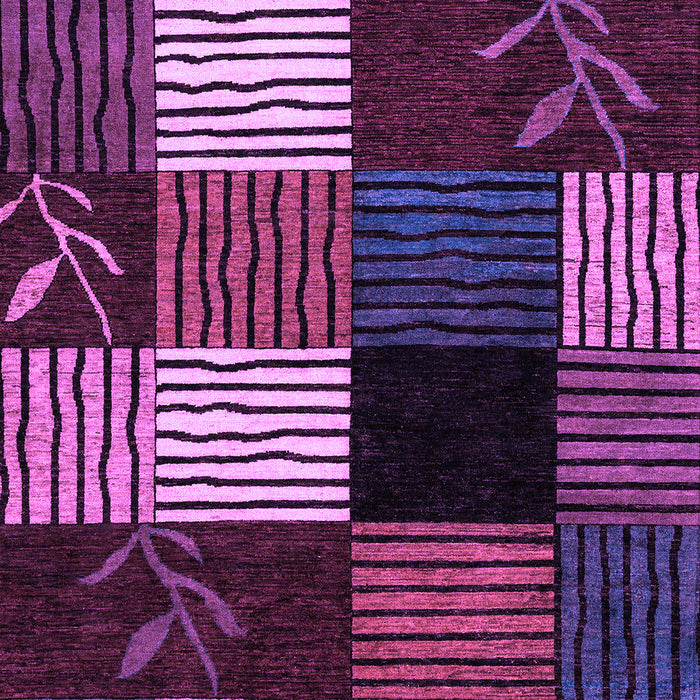 Machine Washable Abstract Purple Modern Area Rugs, wshabs4220pur