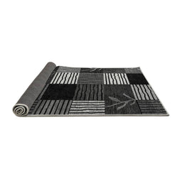 Sideview of Abstract Gray Modern Rug, abs4220gry