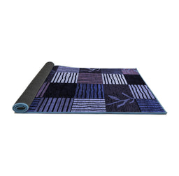 Sideview of Abstract Blue Modern Rug, abs4220blu