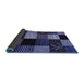 Sideview of Abstract Blue Modern Rug, abs4220blu