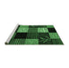 Sideview of Machine Washable Abstract Emerald Green Modern Area Rugs, wshabs4220emgrn