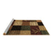 Sideview of Machine Washable Abstract Brown Modern Rug, wshabs4220brn