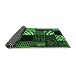 Sideview of Abstract Emerald Green Modern Rug, abs4220emgrn