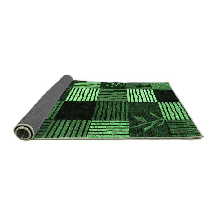 Sideview of Abstract Emerald Green Modern Rug, abs4220emgrn