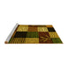 Sideview of Machine Washable Abstract Yellow Modern Rug, wshabs4220yw