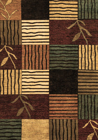 Abstract Brown Modern Rug, abs4220brn