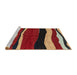 Sideview of Machine Washable Abstract Orange Brown Rug, wshabs4221