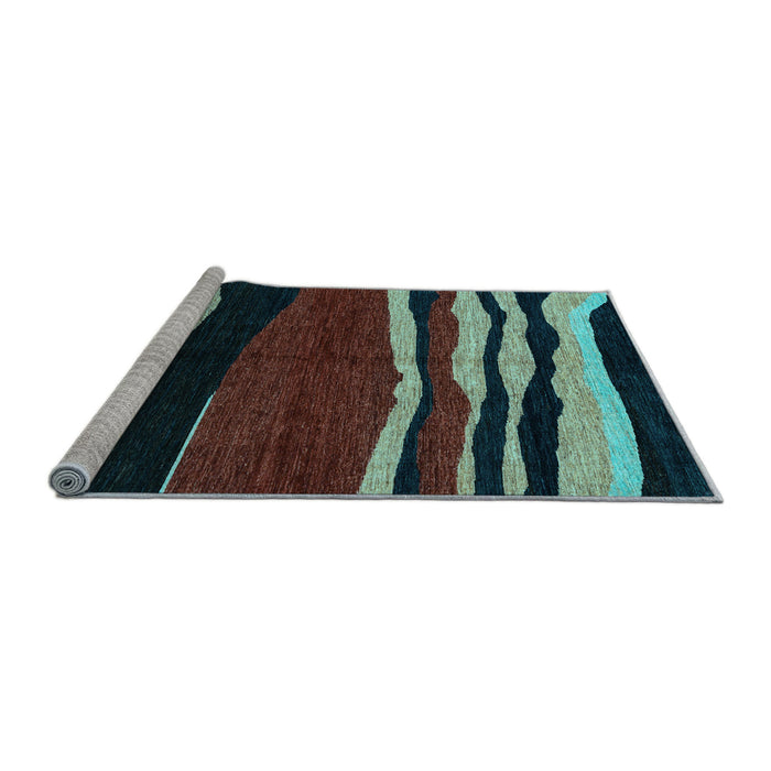 Sideview of Machine Washable Abstract Light Blue Modern Rug, wshabs4221lblu