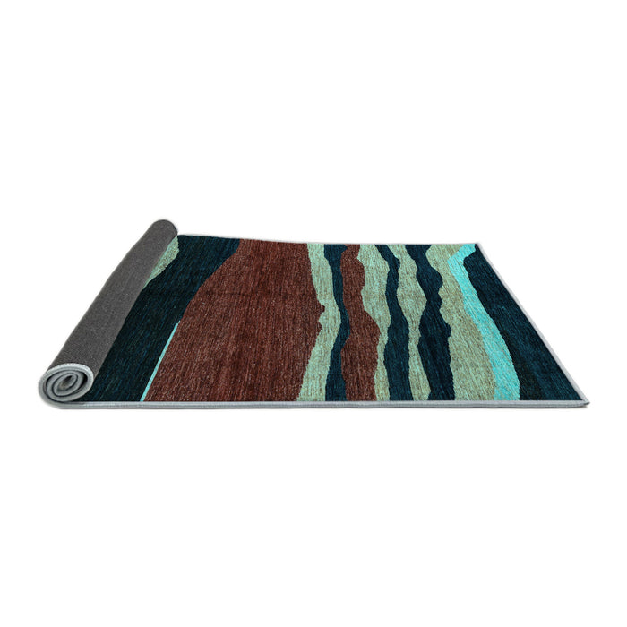 Sideview of Abstract Light Blue Modern Rug, abs4221lblu