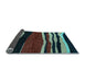 Sideview of Abstract Light Blue Modern Rug, abs4221lblu