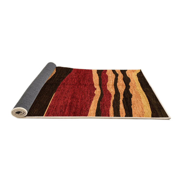 Sideview of Abstract Orange Modern Rug, abs4221org