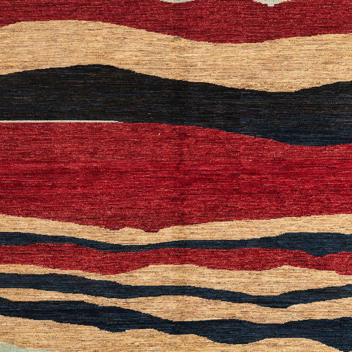 Machine Washable Abstract Orange Brown Rug, wshabs4221