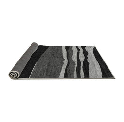 Sideview of Abstract Gray Modern Rug, abs4221gry