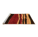 Sideview of Machine Washable Abstract Orange Modern Area Rugs, wshabs4221org