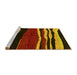 Sideview of Machine Washable Abstract Yellow Modern Rug, wshabs4221yw