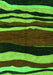 Machine Washable Abstract Green Modern Area Rugs, wshabs4221grn