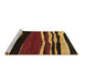 Sideview of Machine Washable Abstract Brown Modern Rug, wshabs4221brn