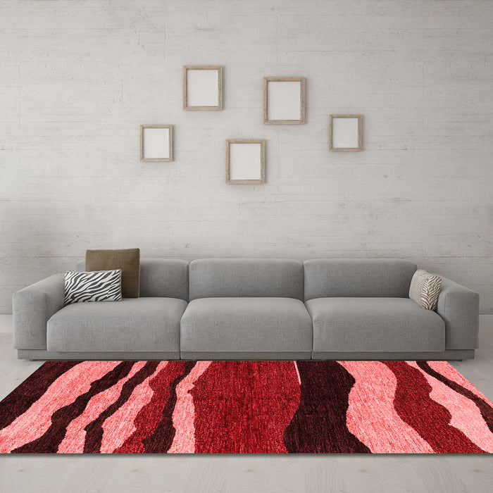 Modern Red Washable Rugs