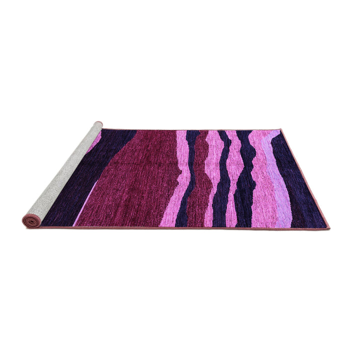 Sideview of Machine Washable Abstract Purple Modern Area Rugs, wshabs4221pur