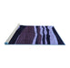 Sideview of Machine Washable Abstract Blue Modern Rug, wshabs4221blu