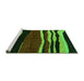 Sideview of Machine Washable Abstract Green Modern Area Rugs, wshabs4221grn