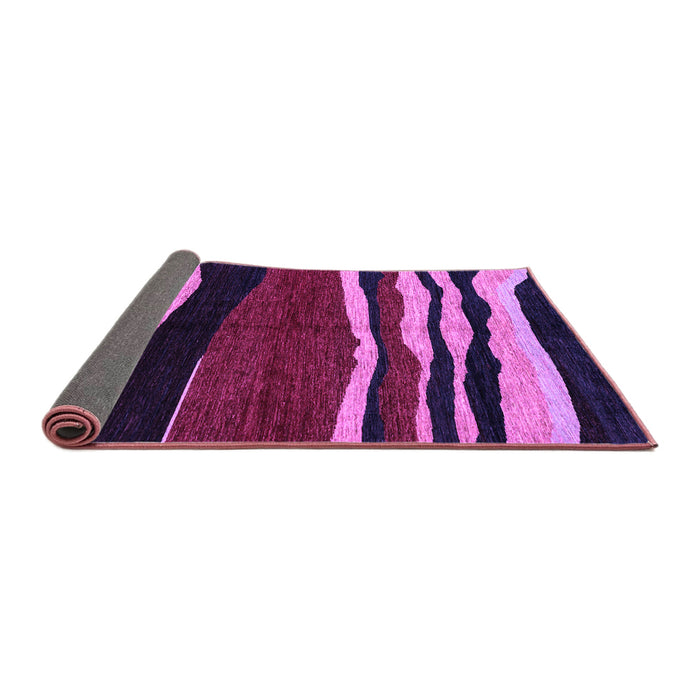 Sideview of Abstract Purple Modern Rug, abs4221pur