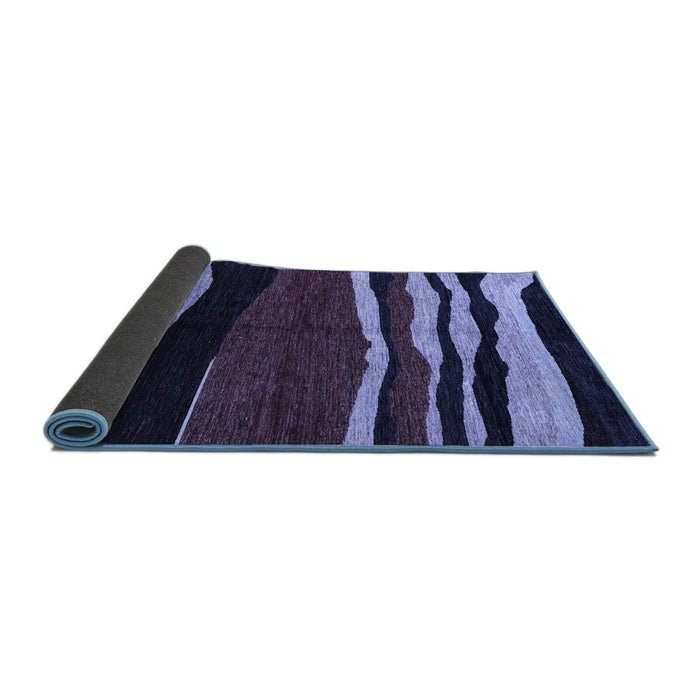 Sideview of Abstract Blue Modern Rug, abs4221blu