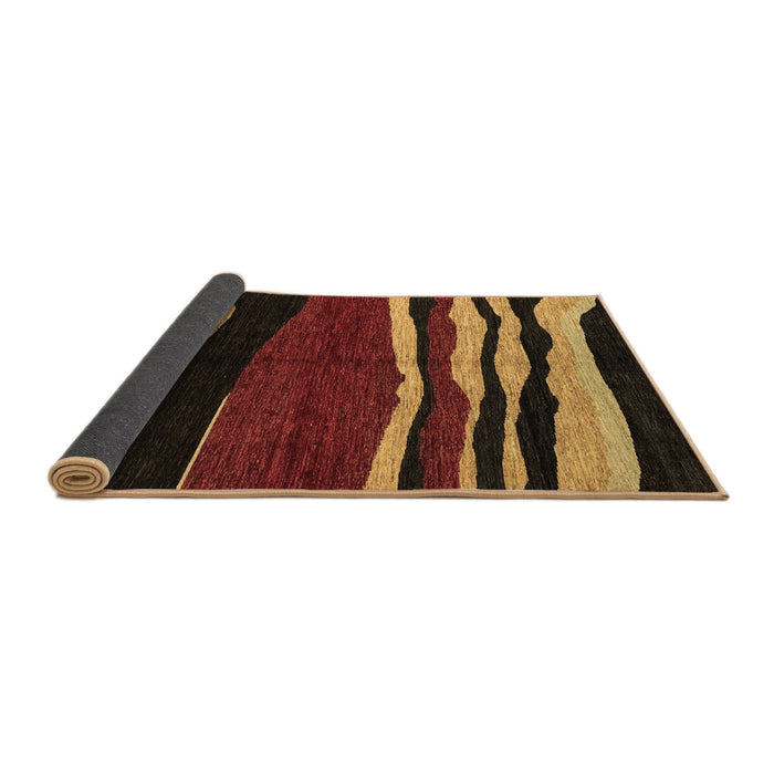 Sideview of Abstract Brown Modern Rug, abs4221brn