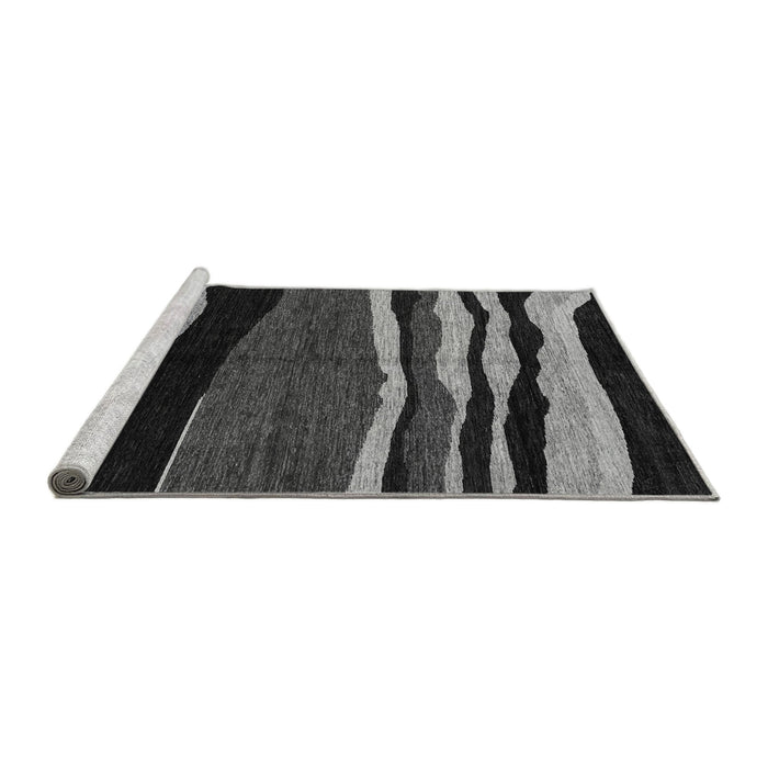Sideview of Machine Washable Abstract Gray Modern Rug, wshabs4221gry