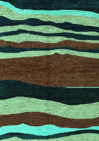 Abstract Turquoise Modern Rug, abs4221turq