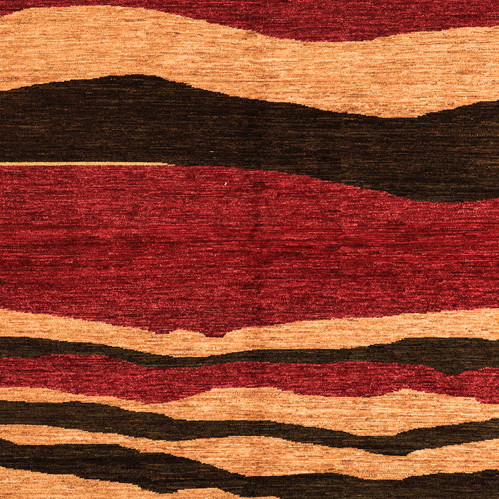 Machine Washable Abstract Orange Modern Area Rugs, wshabs4221org