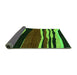 Sideview of Abstract Green Modern Rug, abs4221grn