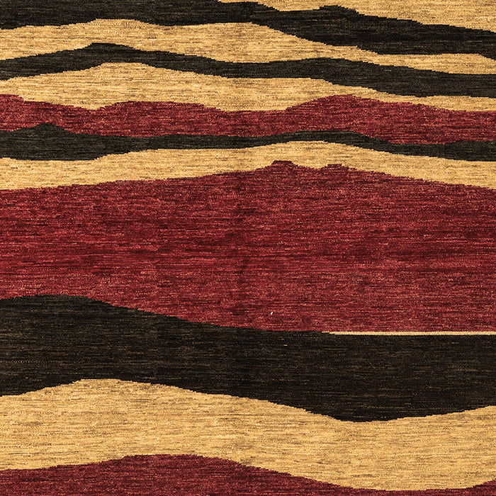 Machine Washable Abstract Brown Modern Rug, wshabs4221brn
