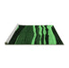 Sideview of Machine Washable Abstract Emerald Green Modern Area Rugs, wshabs4221emgrn