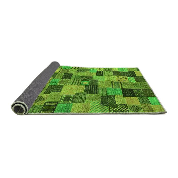 Sideview of Abstract Green Modern Rug, abs4222grn