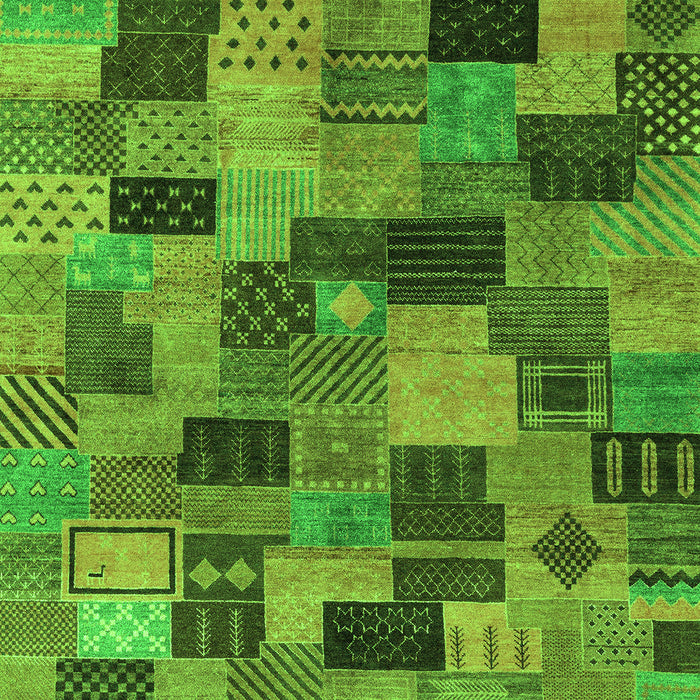 Machine Washable Abstract Green Modern Area Rugs, wshabs4222grn