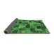 Sideview of Abstract Emerald Green Modern Rug, abs4222emgrn