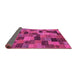 Sideview of Abstract Pink Modern Rug, abs4222pnk