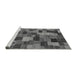 Sideview of Machine Washable Abstract Gray Modern Rug, wshabs4222gry